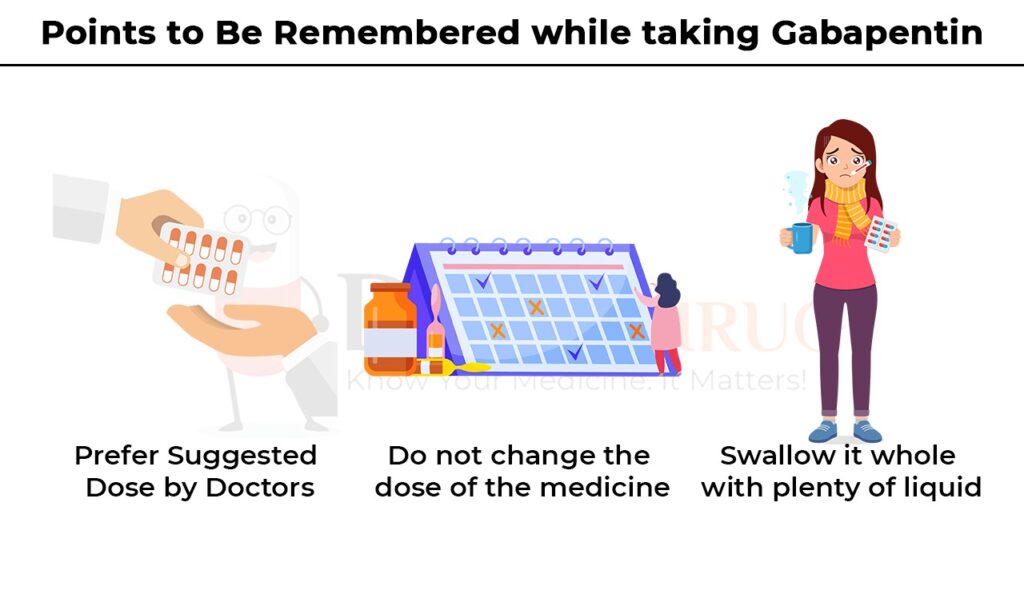 points to be remembered while taking gabapentin