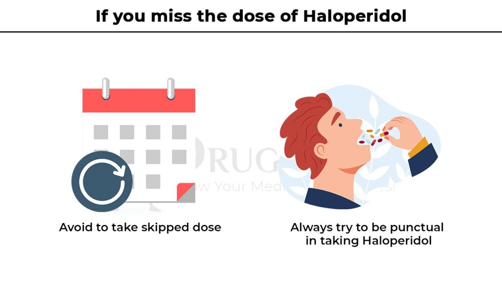 if you miss the dose of haloperidol