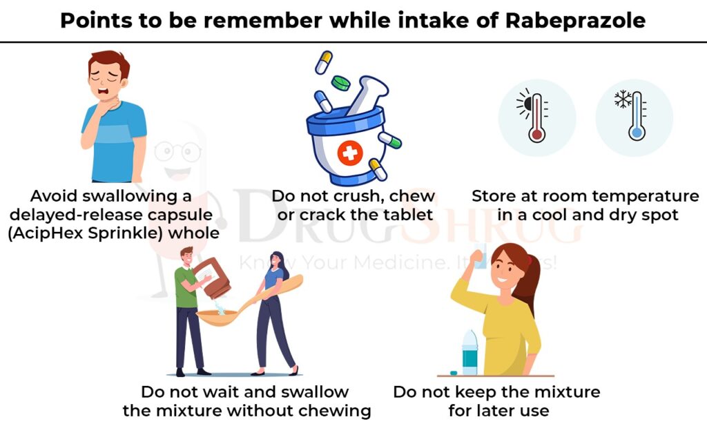 points to be remembered while intake of Rabeprazole